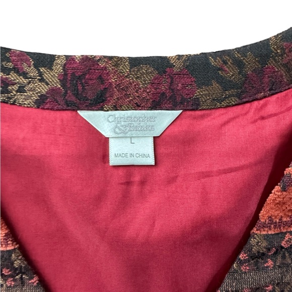 Vintage Christopher and Banks Bohemian Multi Texture Vest Size L - Picture 7 of 11